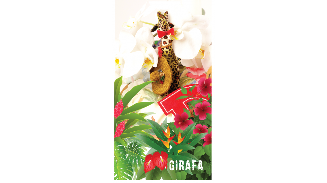 Lumanare de botez unisex, de inspiratie Cuba Havana, 65x4 cm, Happy Giraffa   1